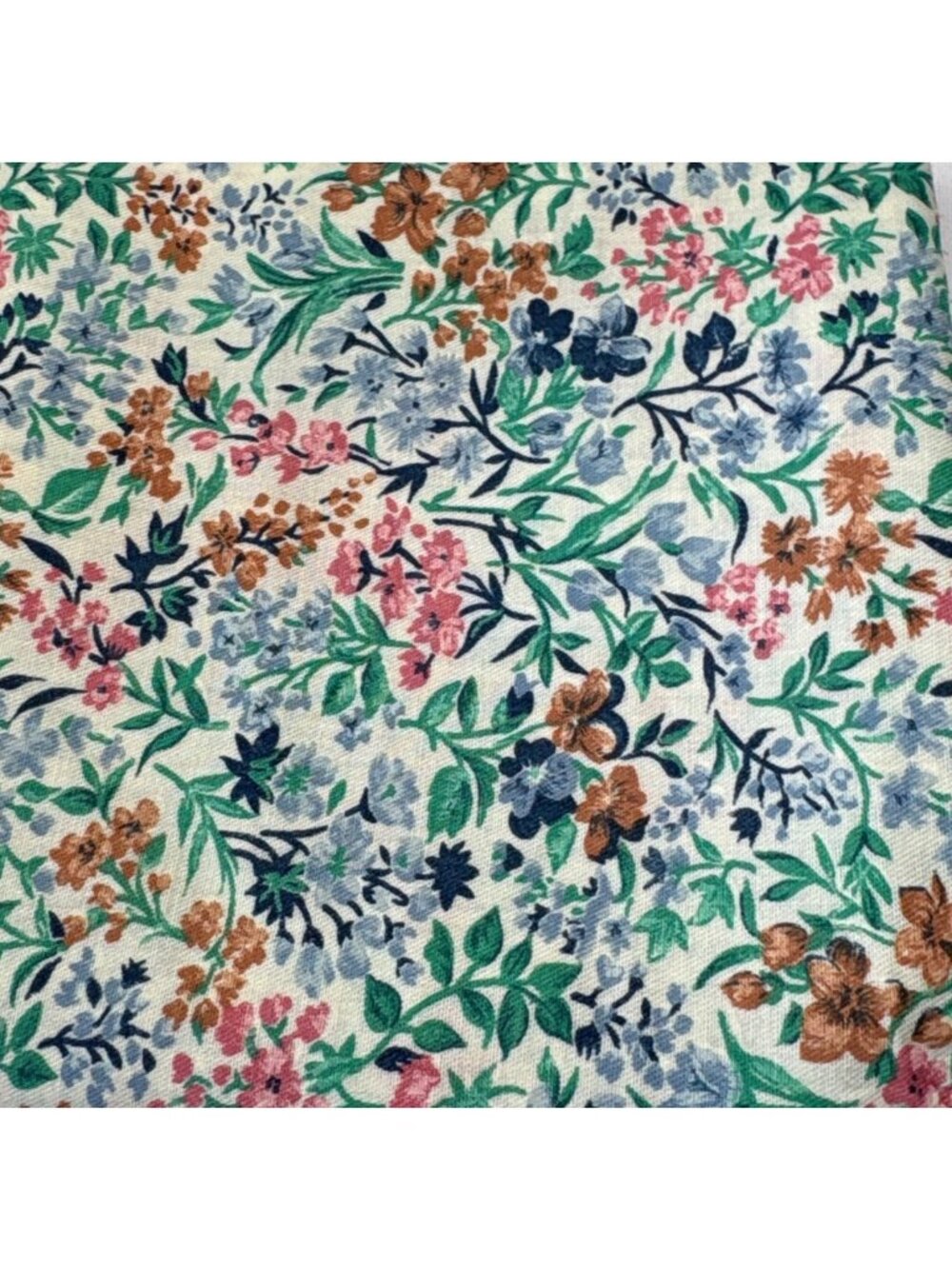 Floral Cotton Fabric 20x46" Multi-Color Sewing & Crafts